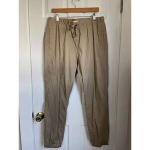 COS Khaki Tan Tapered Jogger Trouser Pants Large drawstring Elastic Waist Mens